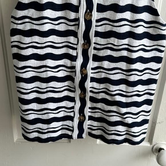 Ann Taylor Wave Button Back Halter Top Medium Petite - Picture 7 of 10